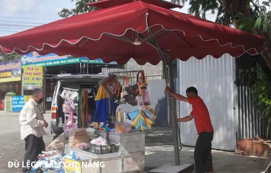 dù lệch tâm vuông che nắng