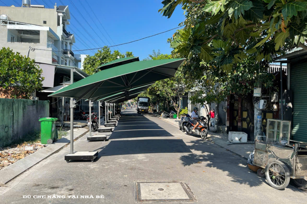 dù che nắng ở nhà bè