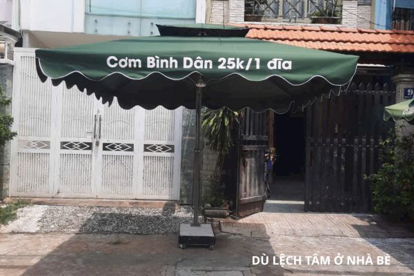 dù lệch tâm ở nhà bè